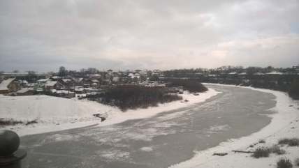 Река Вологда зимой